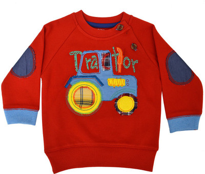 

Pepito Full Sleeve Embellished Baby Boys Sweatshirt, Red