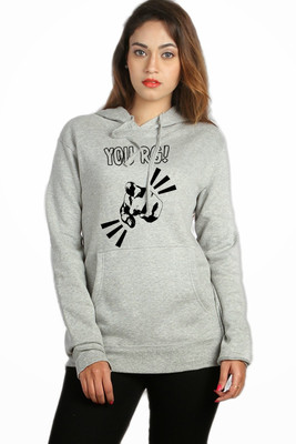 

Campus Sutra Full Sleeve Printed Women Sweatshirt, Grey