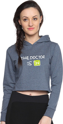 

Campus Sutra Full Sleeve Printed Women Sweatshirt, Denim