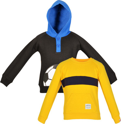 

Gkidz Full Sleeve Printed Boys Sweatshirt, Black