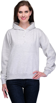 

Scott International Full Sleeve Solid Women's Sweatshirt, White milange