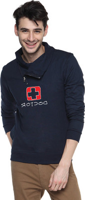 

Campus Sutra Full Sleeve Printed Men Sweatshirt, Navy blue