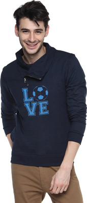 

Campus Sutra Full Sleeve Printed Men Sweatshirt, Navy blue