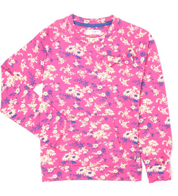 

US Polo Kids Full Sleeve Floral Print Girls Sweatshirt, Pink
