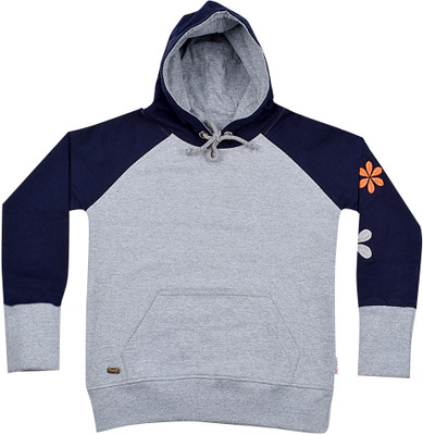 

Gkidz Full Sleeve Floral Print Girls Sweatshirt, Grey