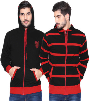 

Sports 52 Wear Full Sleeve Solid Men's Reversible Sweatshirt, Black;red