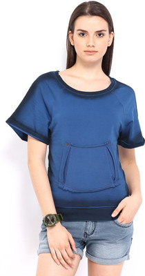 70% OFF on Roadster Half Sleeve Solid Women Sweatshirt on Flipkart