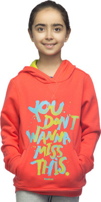 REEBOK Full Sleeve Printed Girls Sweatshirt, Neoche