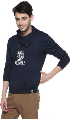 

Campus Sutra Full Sleeve Printed Men Sweatshirt, Navy blue
