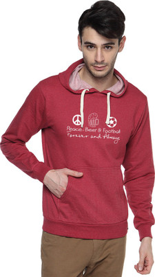 

Campus Sutra Full Sleeve Printed Men Sweatshirt, Maroon
