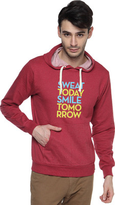 

Campus Sutra Full Sleeve Printed Men Sweatshirt, Maroon
