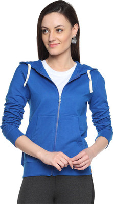 

Campus Sutra Full Sleeve Solid Women Sweatshirt, Dark blue