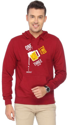 

Campus Sutra Full Sleeve Printed Men Sweatshirt, Maroon