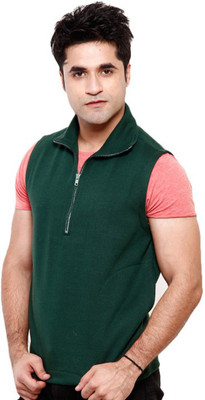 

Casual Tees Sleeveless Solid Men' Sweatshirt, Dark green