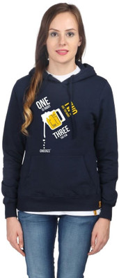 

Campus Sutra Full Sleeve Printed Women Sweatshirt, Dark blue