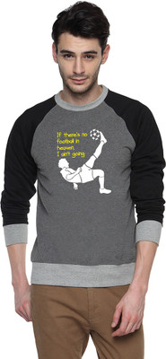 

Campus Sutra Full Sleeve Printed Men Sweatshirt, Charcoal