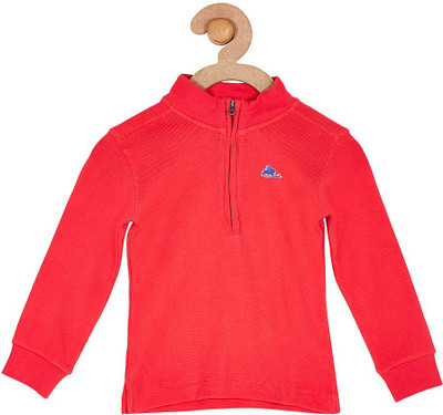 

Cherry Crumble California Full Sleeve Solid Baby Girls Sweatshirt, Red