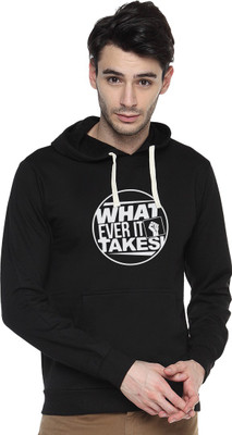 

Campus Sutra Full Sleeve Printed Men Sweatshirt, Black