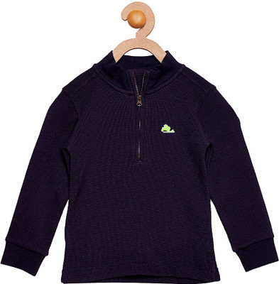 

Cherry Crumble California Full Sleeve Solid Boys Sweatshirt, Midnight blue