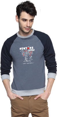 

Campus Sutra Full Sleeve Printed Men Sweatshirt, Denim