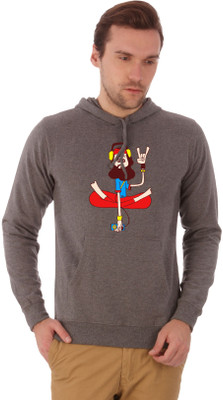 

Campus Sutra Full Sleeve Solid Men Sweatshirt, Charcoal grey