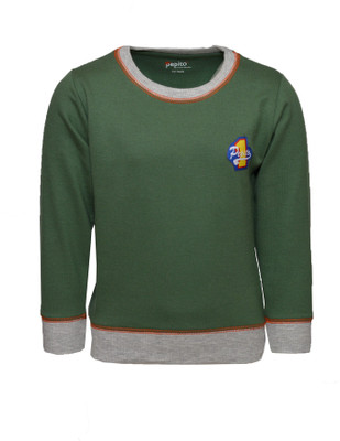 

Pepito Full Sleeve Solid Boys Sweatshirt, Green
