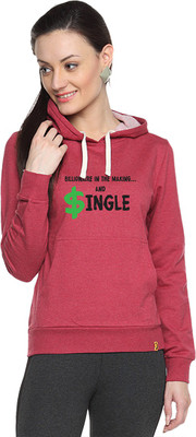 

Campus Sutra Full Sleeve Printed Women Sweatshirt, Maroon