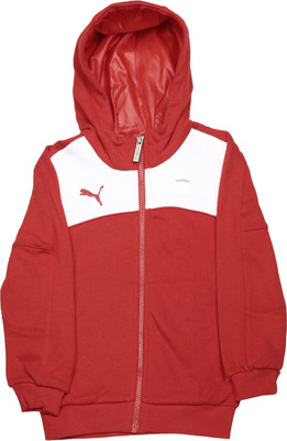

Puma Full Sleeve Self Design Boys Sweatshirt, Rosso corsa
