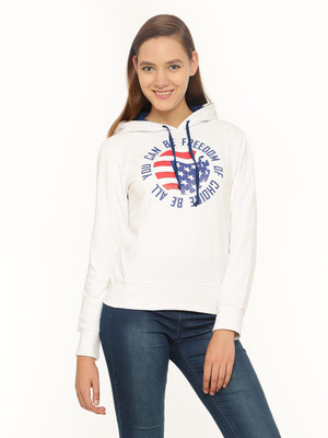 

Vvoguish Full Sleeve Printed Women's Sweatshirt, White