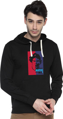 Campus Sutra Full Sleeve Printed Men Sweatshirt, Black