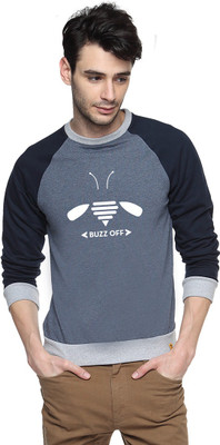 

Campus Sutra Full Sleeve Printed Men Sweatshirt, Denim