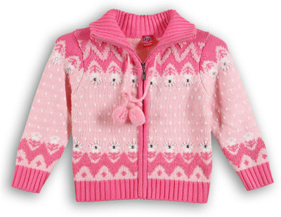 

Lilliput Baby Girls Zipper Self Design Cardigan, Pink