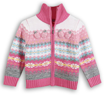 

Lilliput Baby Girls Zipper Self Design Cardigan, Pink