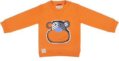 

Wow Mom Full Sleeve Printed Boys Sweatshirt, Orange