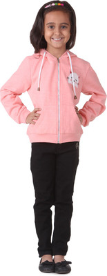 

Cherymoya Full Sleeve Solid Girls Sweatshirt, Peach