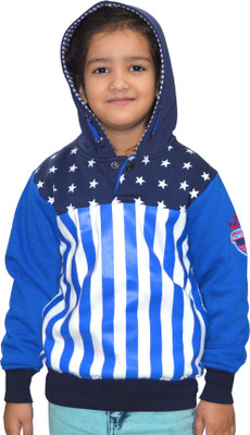

Shaun Full Sleeve Striped Baby Girls Sweatshirt, Blue
