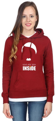 

Campus Sutra Full Sleeve Printed Women Sweatshirt, Maroon