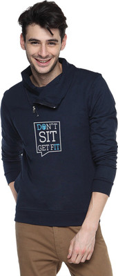 

Campus Sutra Full Sleeve Printed Men Sweatshirt, Navy blue