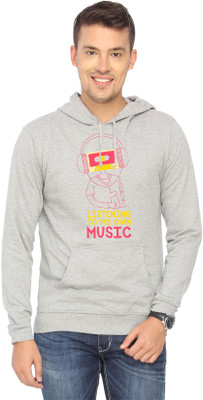 

Campus Sutra Full Sleeve Printed Men Sweatshirt, Grey