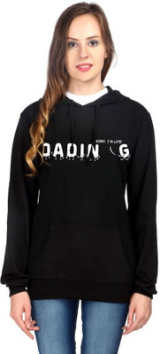 

Campus Sutra Full Sleeve Printed Women Sweatshirt, Black