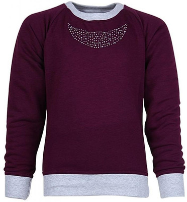 

Gkidz Full Sleeve Solid Girls Sweatshirt, Purple