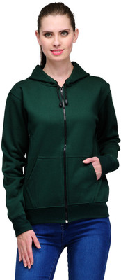 

Scott International Full Sleeve Solid Women's Sweatshirt, Bottle green