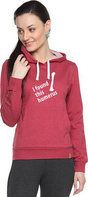 

Campus Sutra Full Sleeve Printed Women Sweatshirt, Maroon
