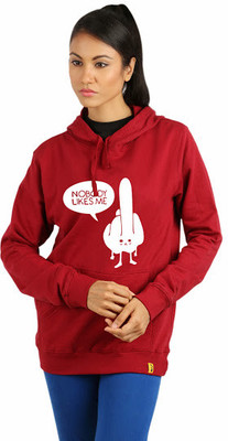 

Campus Sutra Full Sleeve Solid Women Sweatshirt, Red