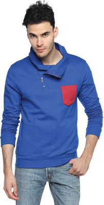 

Campus Sutra Full Sleeve Solid Men Sweatshirt, Dark blue