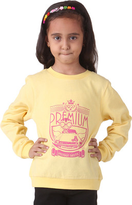 

Cherymoya Full Sleeve Printed Girls Sweatshirt, L.yellow