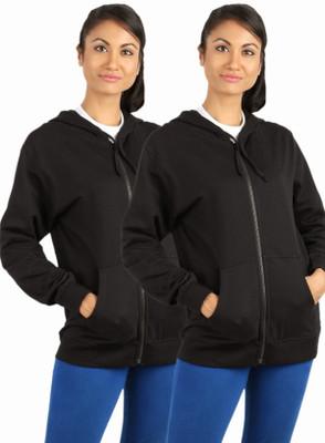 

Campus Sutra Full Sleeve Solid Women Sweatshirt, Black