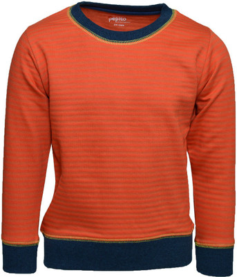 

Pepito Full Sleeve Solid Boys Sweatshirt, Rust