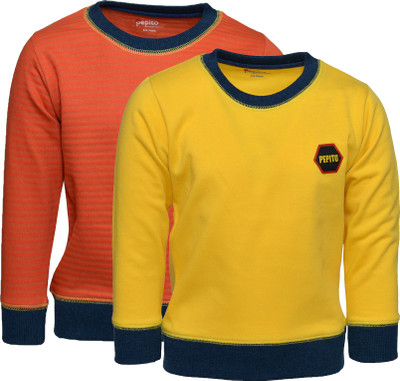 

Pepito Full Sleeve Solid Boys Sweatshirt, Orange;yellow