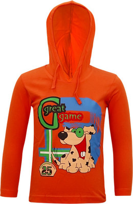 

Kothari Full Sleeve Printed Boys Sweatshirt, Orange